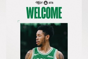 凯尔特人官方晒图：欢迎安芬尼-西蒙斯来到波士顿